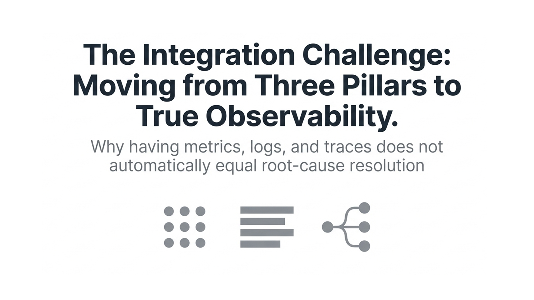 The integration challenge: moving from three pillars to true observability